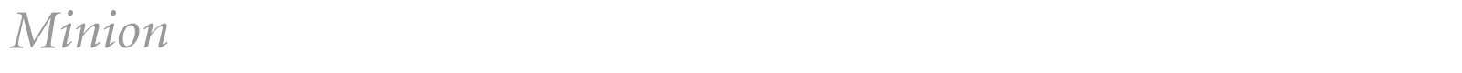 Minion font preview